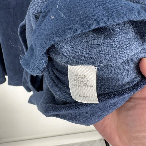 J.jill Purejill Navy Cowl Tunic‎ top Velour size XL - Picture 4 of 5